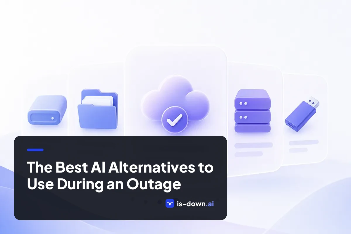 Illustration for the guide on The Best AI Alternatives to Use During an Outage