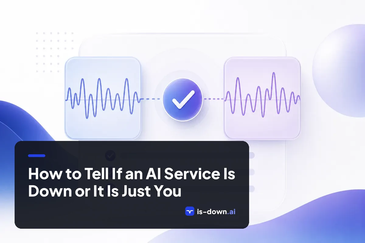Illustration for the guide on How to Tell If an AI Service Is Down or It Is Just You