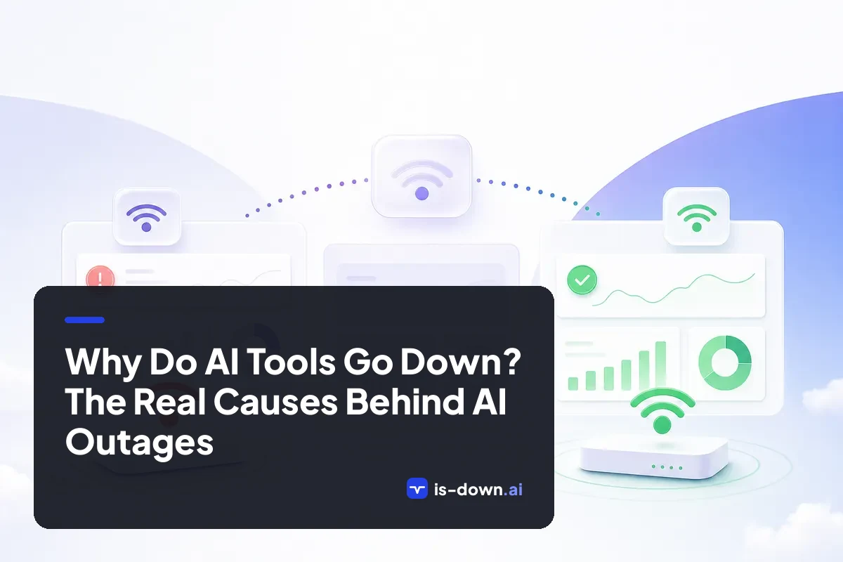 Illustration for the guide on Why Do AI Tools Go Down? The Real Causes Behind AI Outages