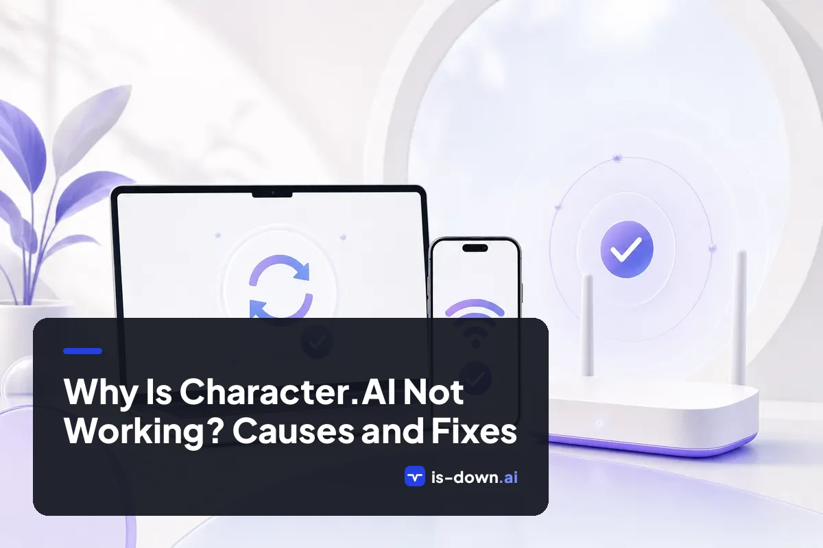 Illustration for the guide on Why Is Character.AI Not Working? Causes and Fixes