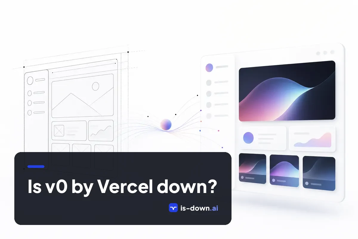 Illustration representing v0 by Vercel status